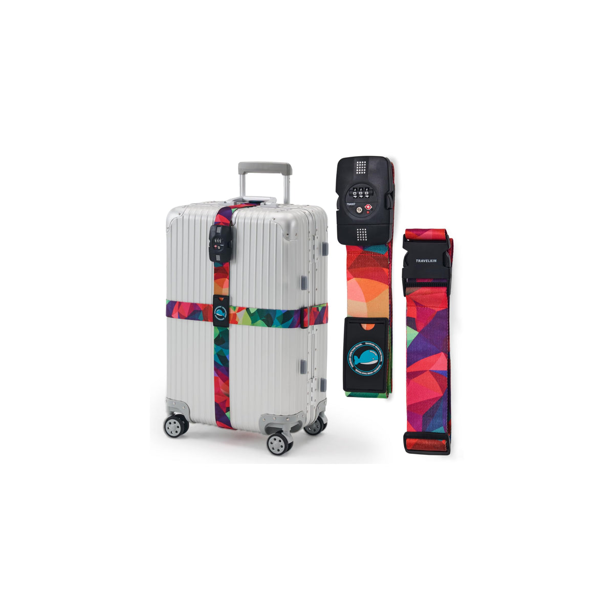 Travelkin Luggage Straps TSA Approved, Suitcase Straps with TSA Lock