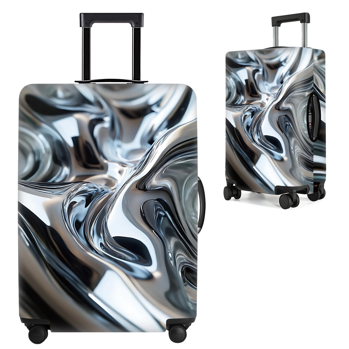 Cute Panda Luggage Cover – Bamboo Climbing Panda Suitcase Protector, Stretchable & Waterproof Travel Luggage Sleeve,M
