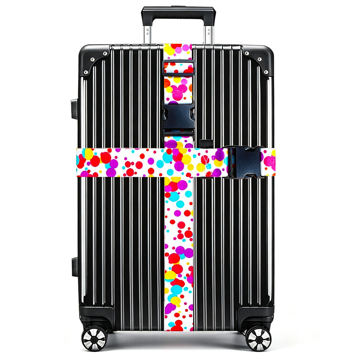 Luggage Straps for Suitcases TSA Approved Easy Pack Organized Suitcase Strap, Luggage Strap, Luggage Belt Strap, Bag Straps for Luggage. Buckle Straps Travel Accessories (Gradient Dot)