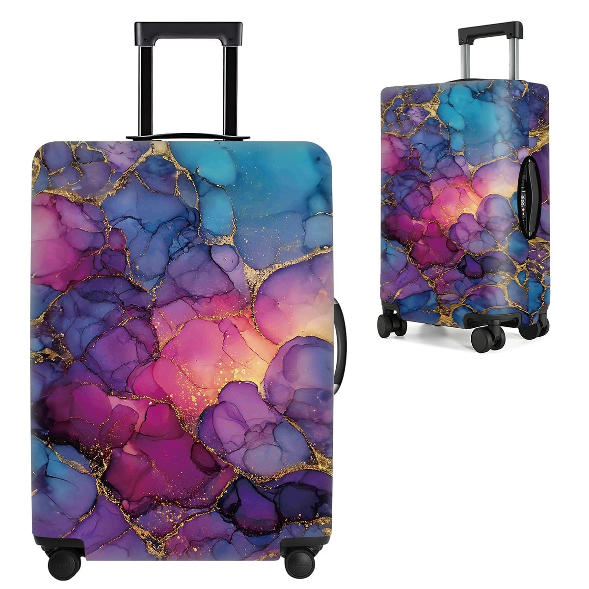 Cute Panda Luggage Cover – Bamboo Climbing Panda Suitcase Protector, Stretchable & Waterproof Travel Luggage Sleeve,M
