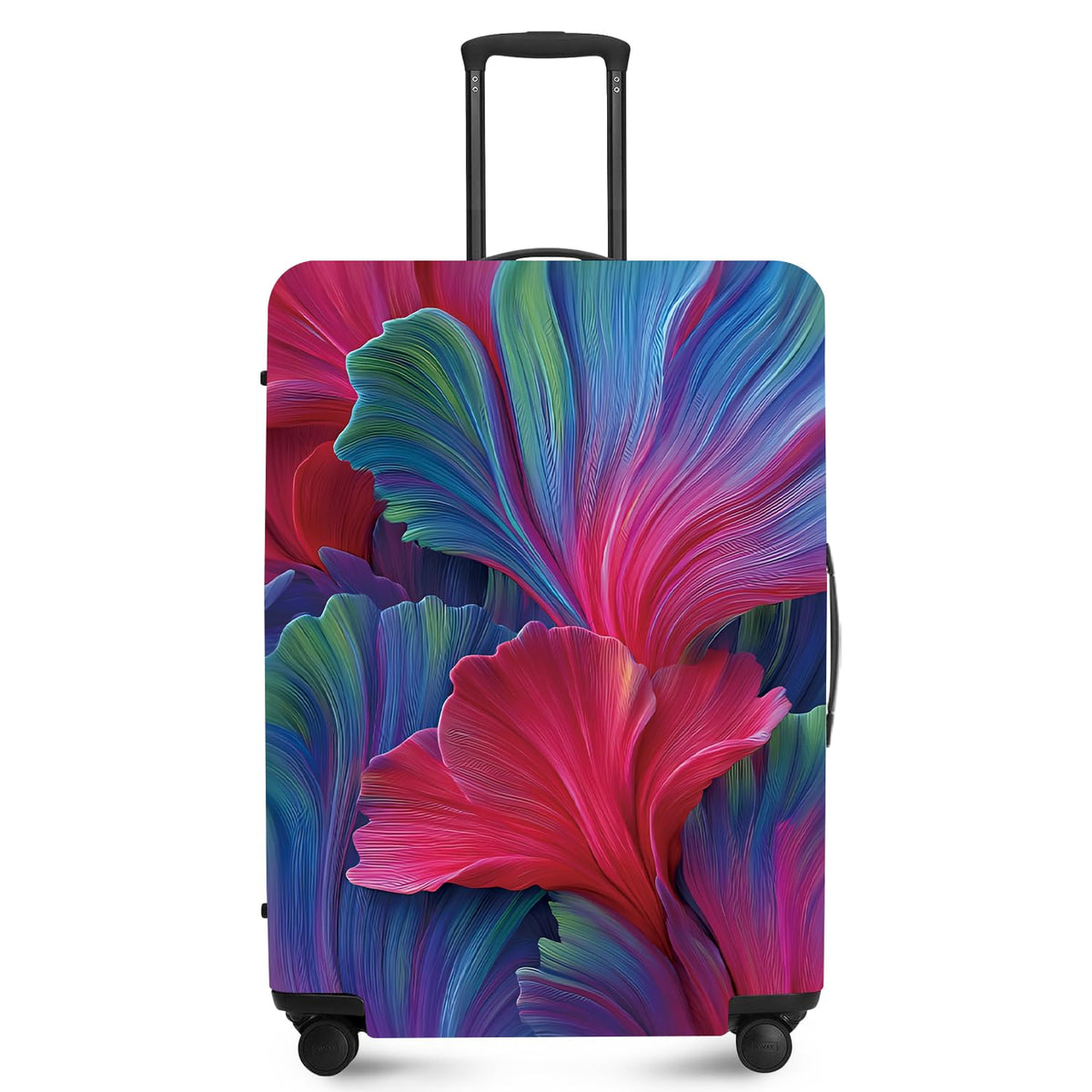 FOREVER QUEEN Blue Gold Luxury Marble Luggage Cover Suitcase Protector Suitcase Cover Anti-Scratch,Stretchable Bag Cover Washable Durable Polyester