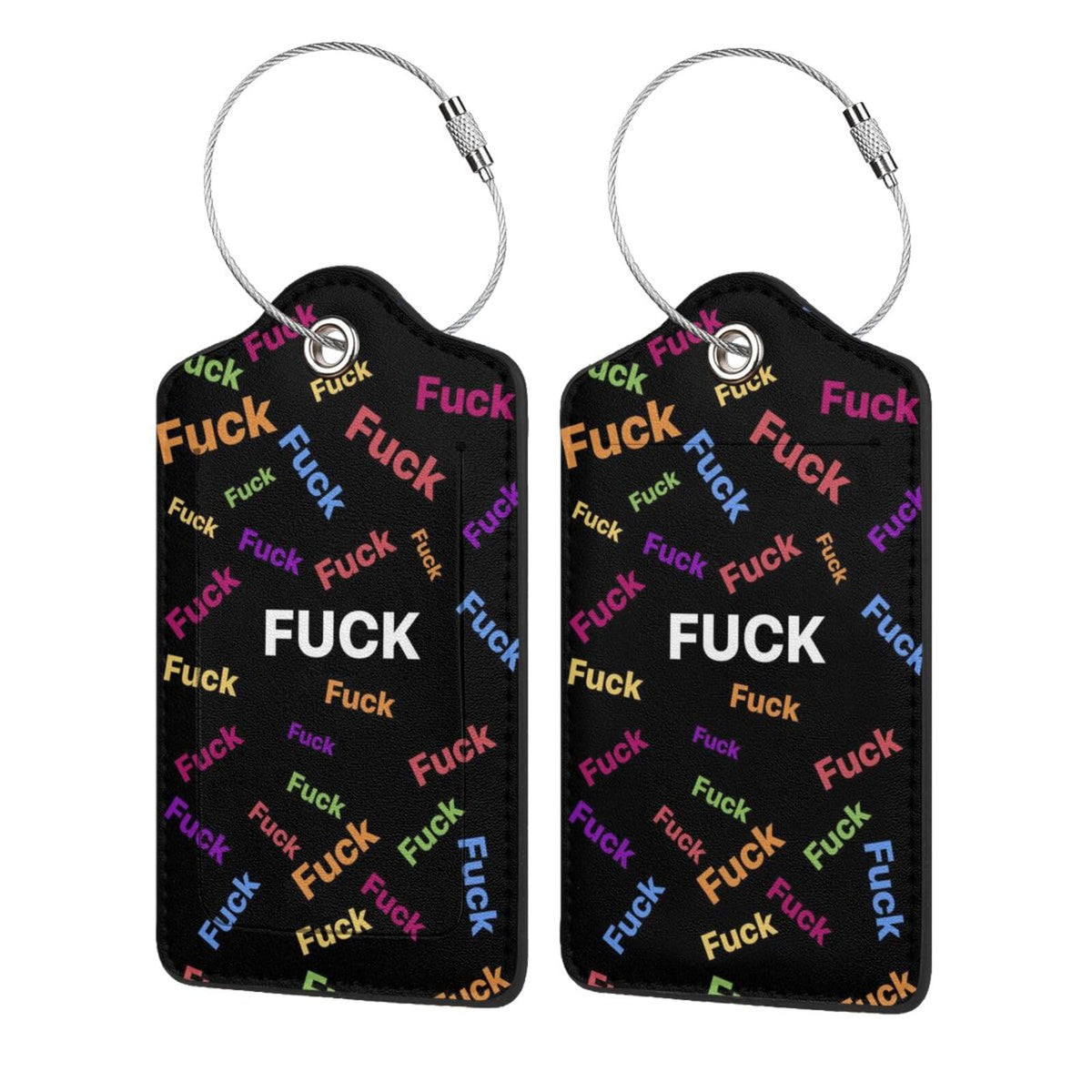 2 Pack Luggage Tags Travel American Flag Eagle PU Cute Leather Luggage Tag Name ID Labels with Privacy Cover Suitcases Women Men Girls Boys Fun Laggage Tags (American Eagle Flag)