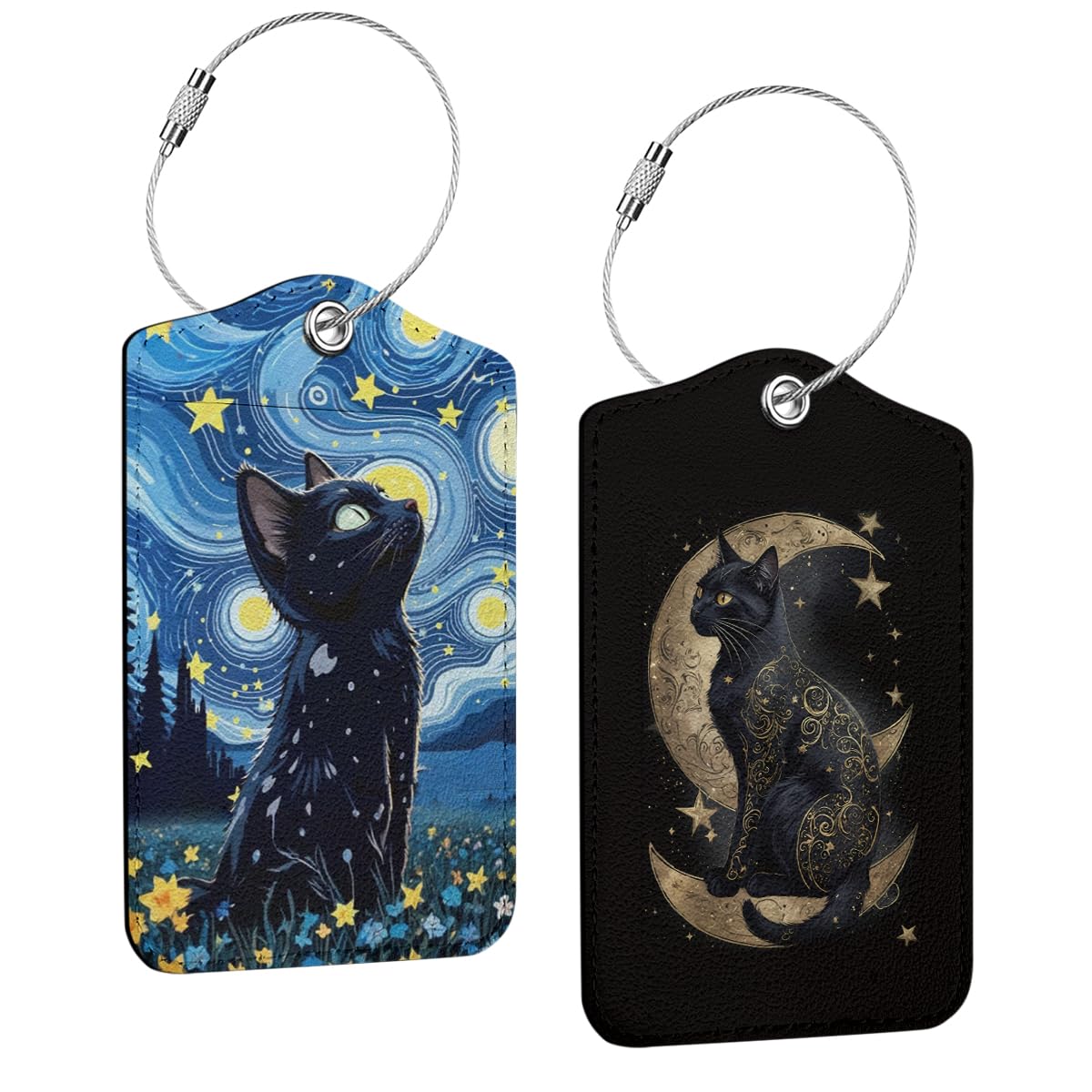 2 Pcs Funny Luggage Tag, Suitcase Tags with Privacy Flap and Metal Loop