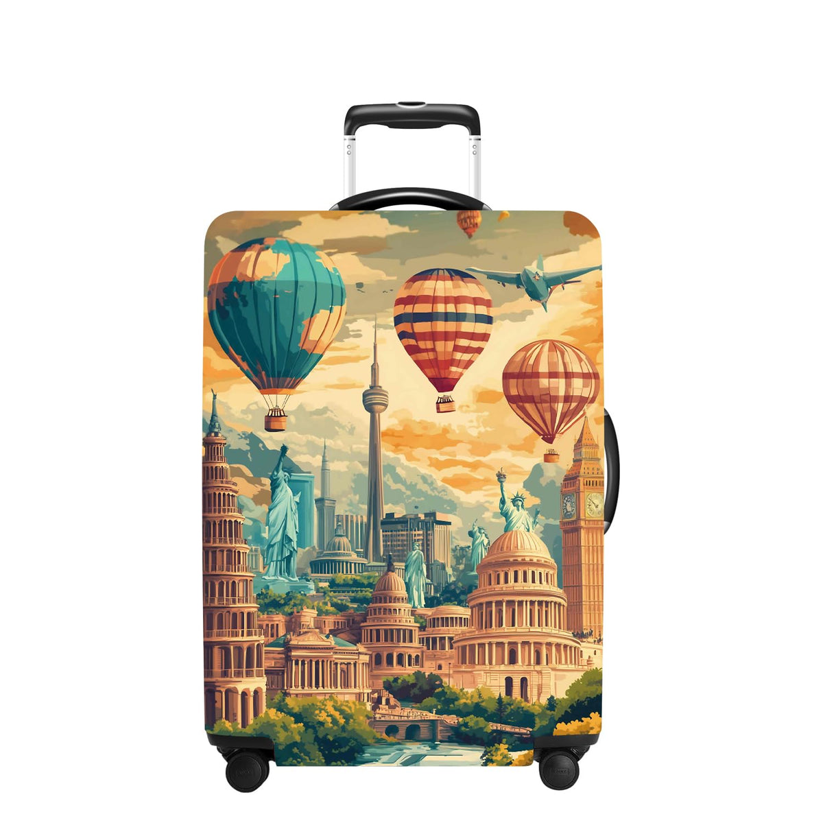 Pink Butterfly Luggage Cover Washable Suitcase Protector Anti-scratch Suitcase cover Fits 32-34 Inch Luggage XL