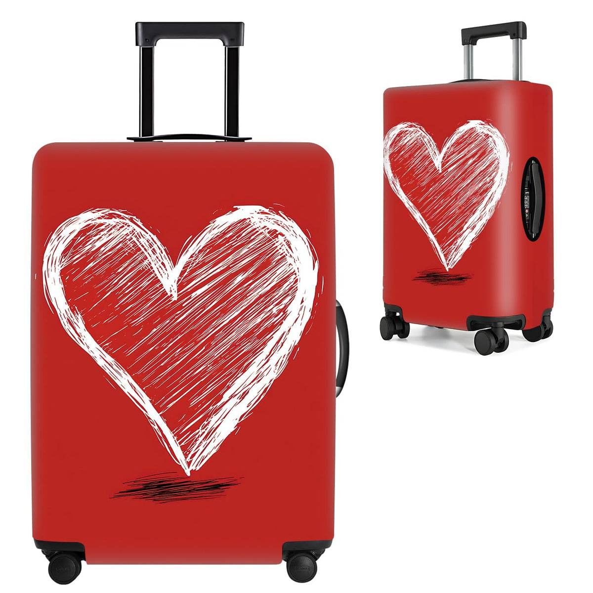 Cute Panda Luggage Cover – Bamboo Climbing Panda Suitcase Protector, Stretchable & Waterproof Travel Luggage Sleeve,M