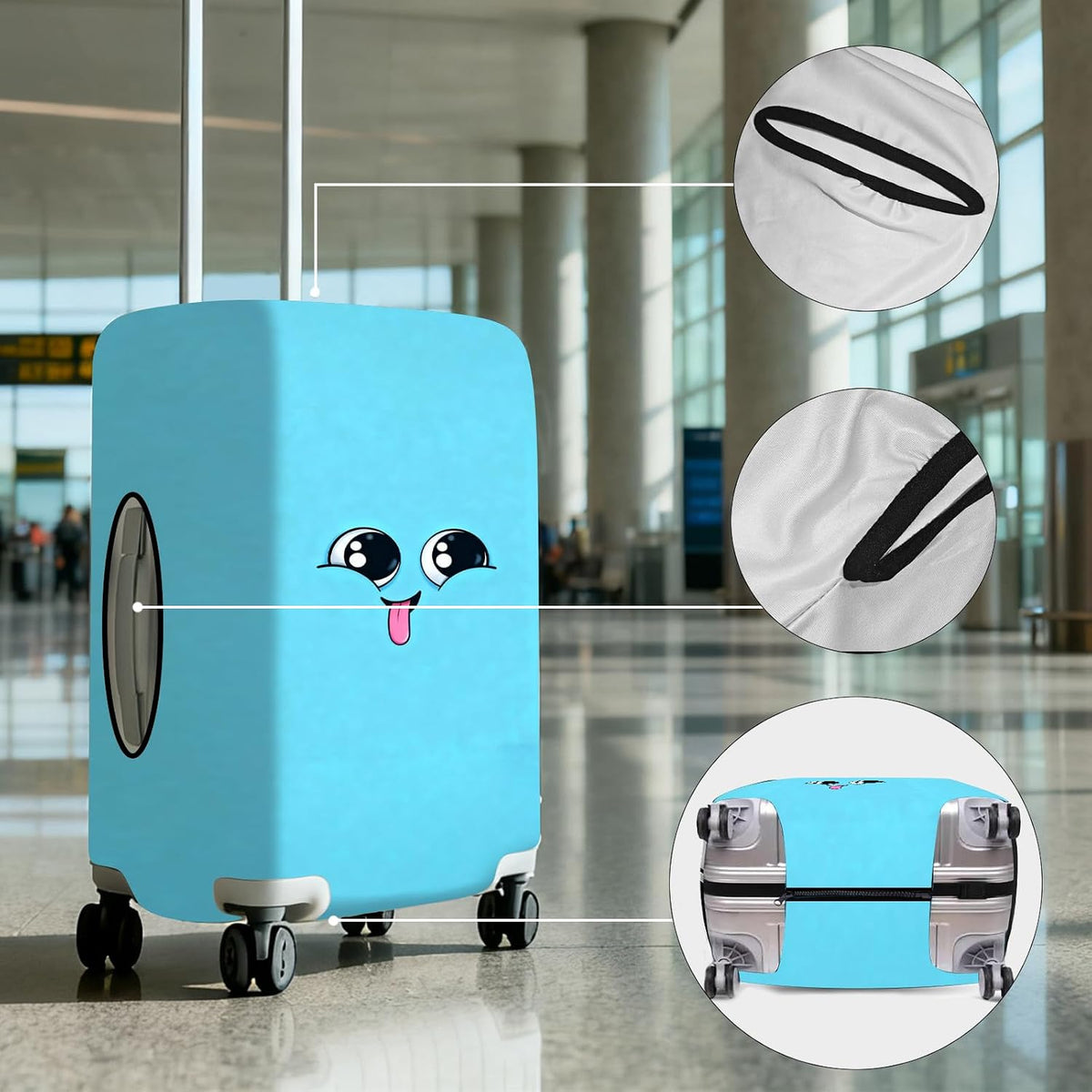 Nuxovilar Luggage Cover Suitcase Protector 32-34 Inch (polyester)