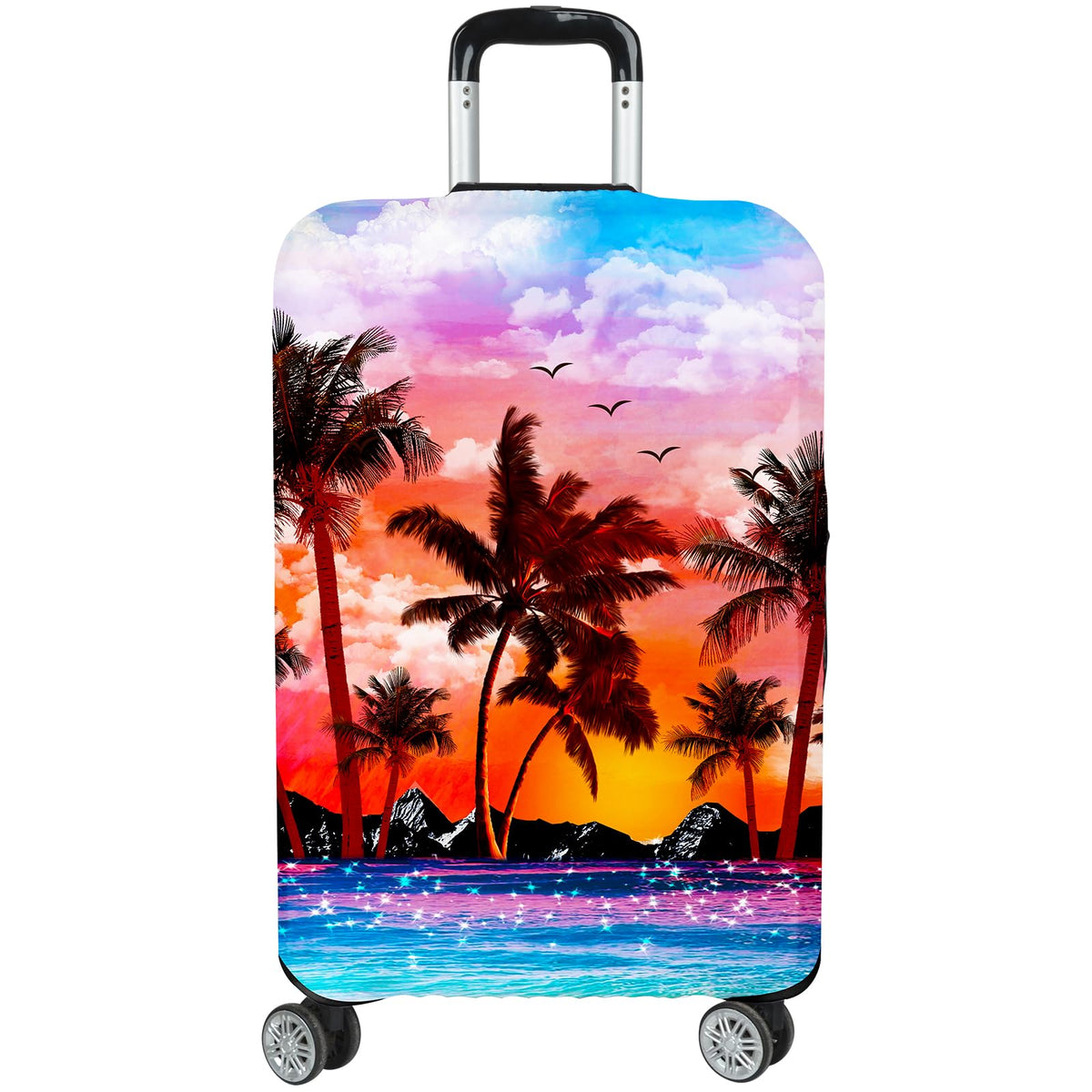 Luggage Covers for Suitcase Elastic Suitcase Covers Luggage Protector Anti-scratch Fits 28-30 Inch Pink