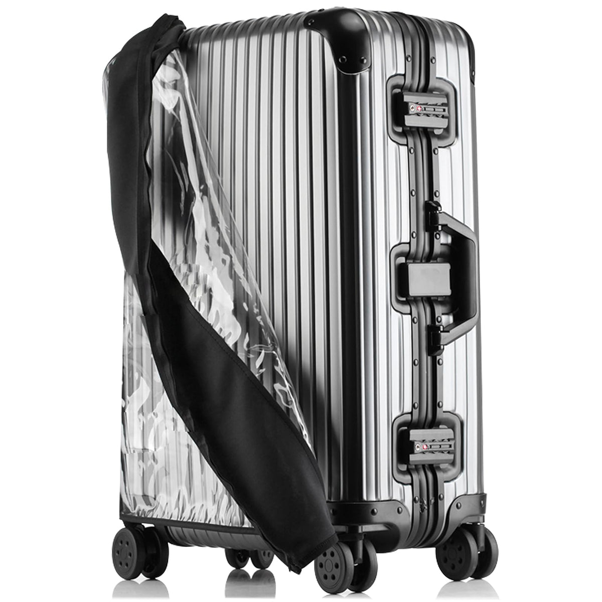 Transparent PVC Suitcase Cover, No Disassembly Required Clear Luggage Protector Suitcase Cover