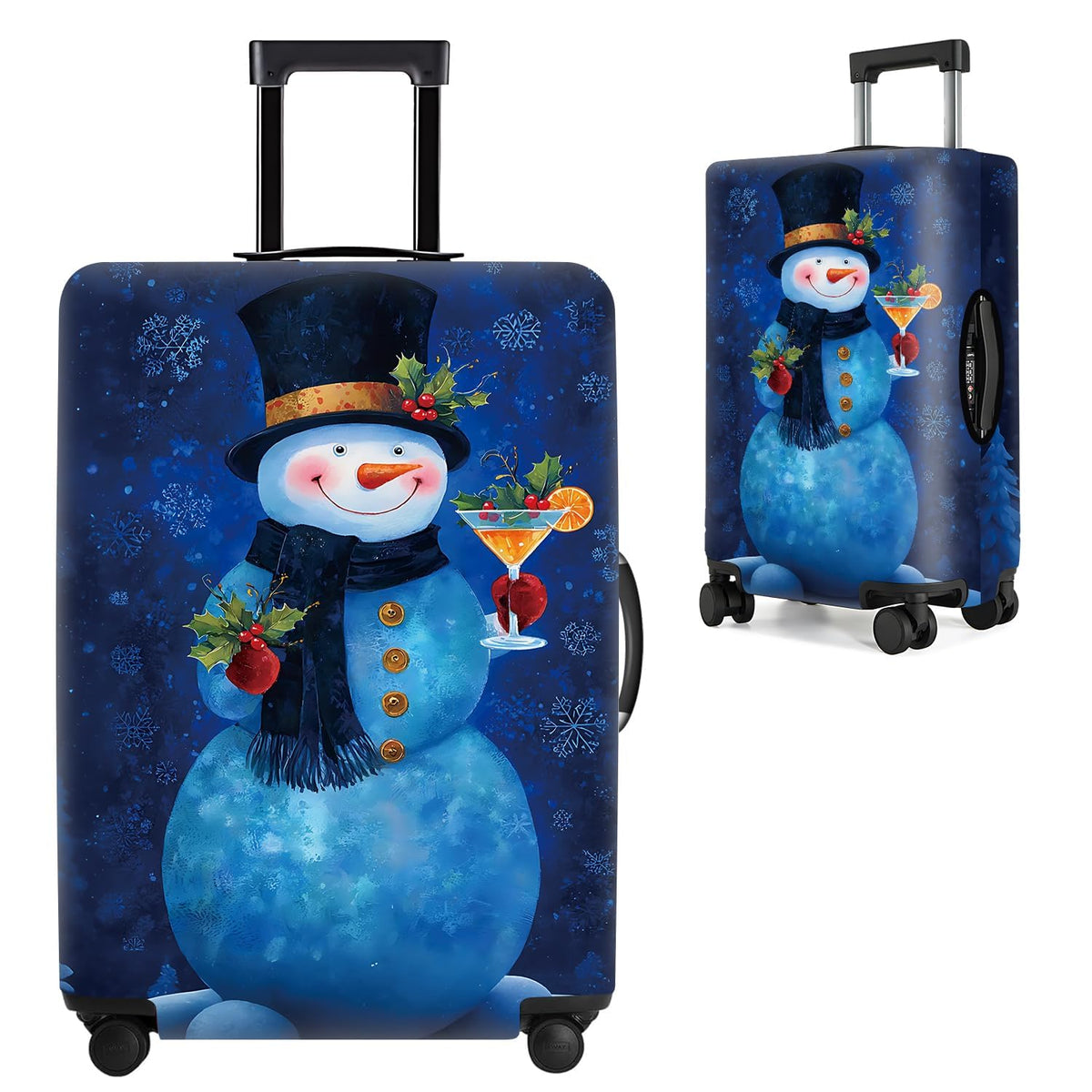 Cute Panda Luggage Cover – Bamboo Climbing Panda Suitcase Protector, Stretchable & Waterproof Travel Luggage Sleeve,M