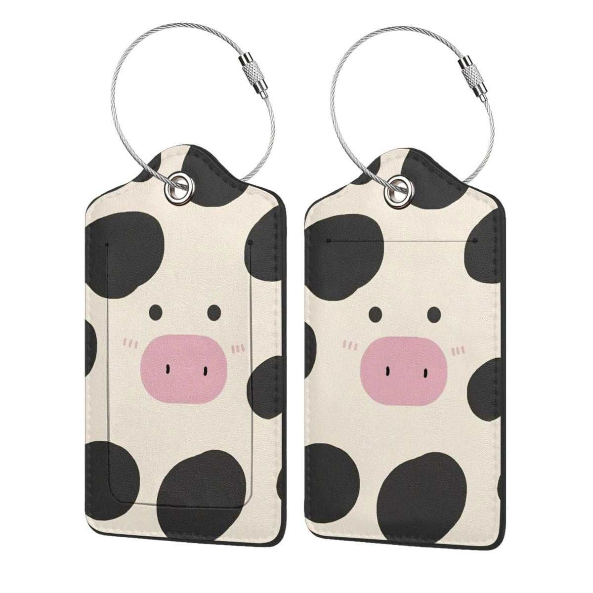 2 Pack Luggage Tags Travel American Flag Eagle PU Cute Leather Luggage Tag Name ID Labels with Privacy Cover Suitcases Women Men Girls Boys Fun Laggage Tags (American Eagle Flag)