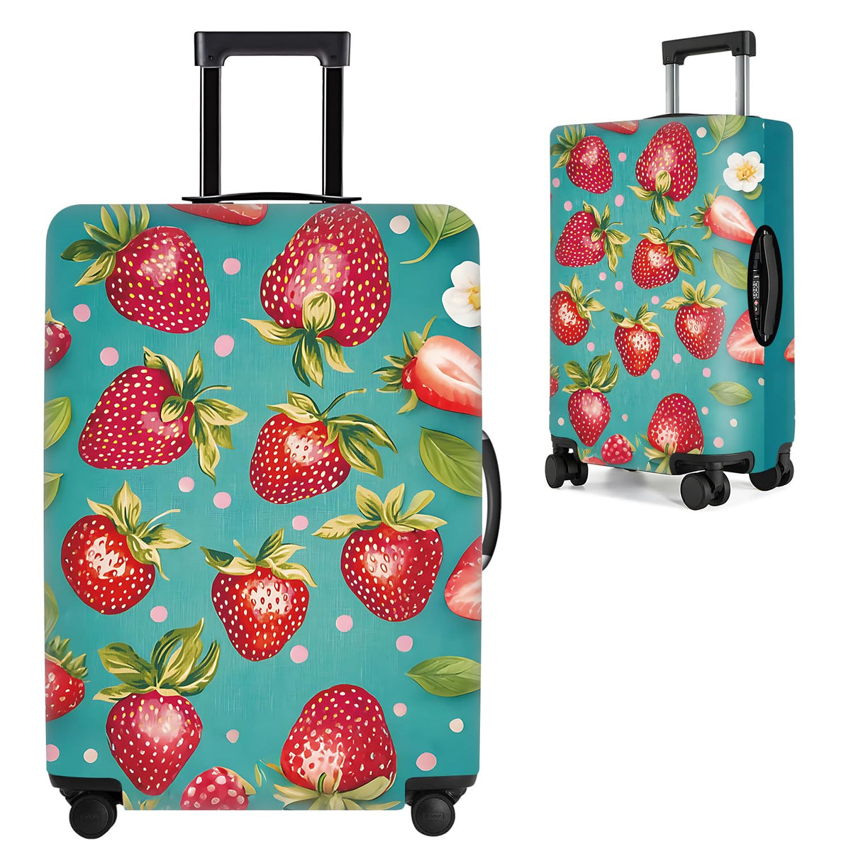 Cute Panda Luggage Cover – Bamboo Climbing Panda Suitcase Protector, Stretchable & Waterproof Travel Luggage Sleeve,M