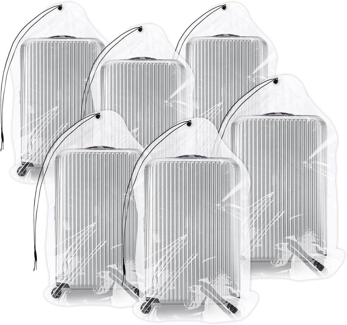 32x42 Inch Large Clear Plastic Suitcase Storage Bags, 3 Pack, 4 Mils