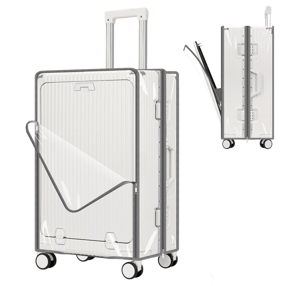 Yotako Clear PVC Suitcase Cover Protectors 30 Inch Luggage Cover Protectors for Wheeled Suitcase 30''