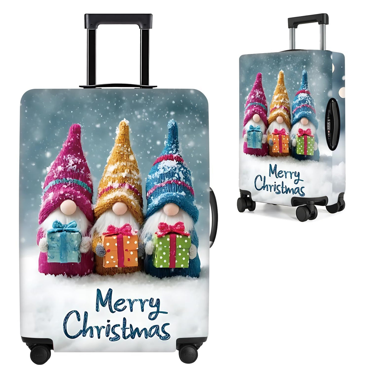 Cute Panda Luggage Cover – Bamboo Climbing Panda Suitcase Protector, Stretchable & Waterproof Travel Luggage Sleeve,M