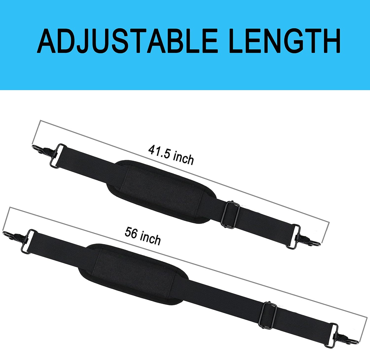 Shoulder Strap 56 Inch,Universal Adjustable Shoulder Belt Shoulder Strap