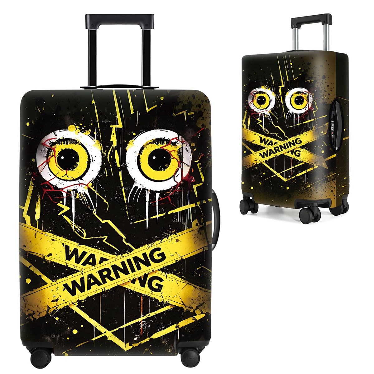 Cute Panda Luggage Cover – Bamboo Climbing Panda Suitcase Protector, Stretchable & Waterproof Travel Luggage Sleeve,M