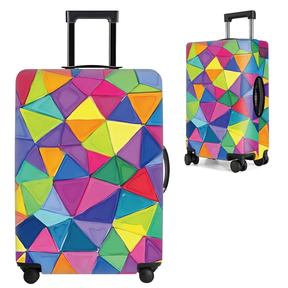 Cute Panda Luggage Cover – Bamboo Climbing Panda Suitcase Protector, Stretchable & Waterproof Travel Luggage Sleeve,M