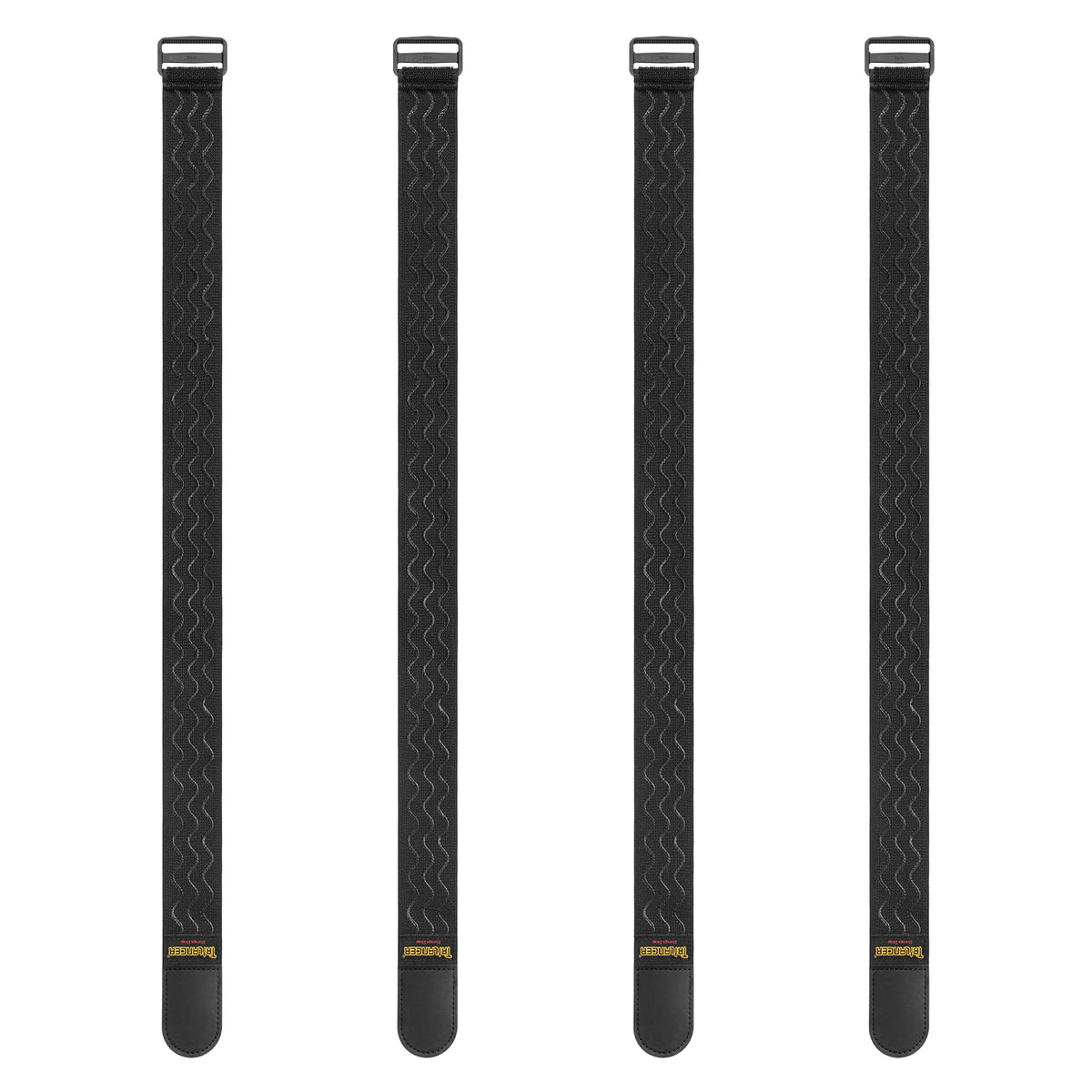 Trilancer Elastic Cinch Straps with Anti-Slip Strips, 12'' x 2'' (8 Pack)