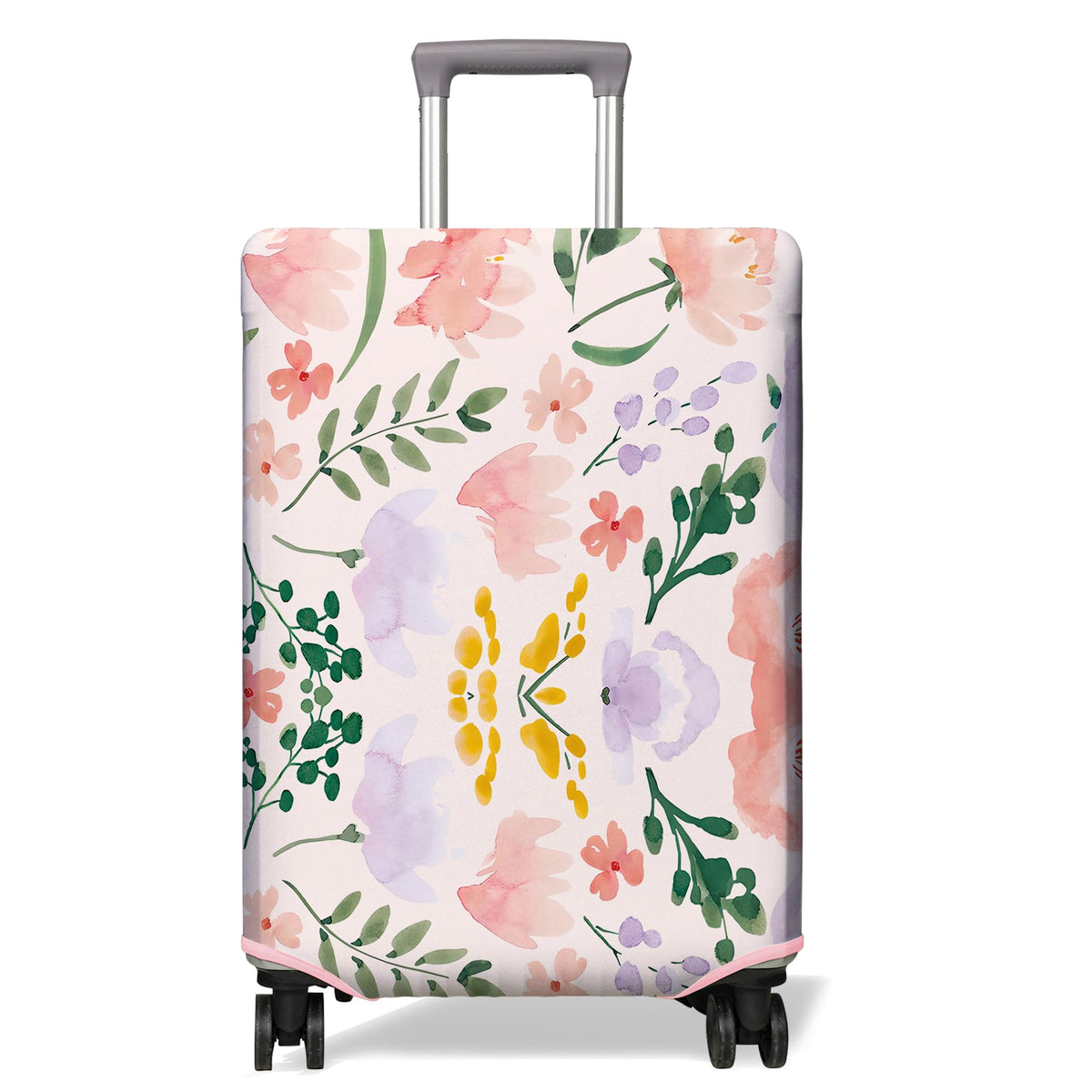 Travel Luggage Cover Suitcase Protector Fits 18-32 Inch Wheel Covers PatternedTravel Related Items Flower Luggage Protector Elastic M