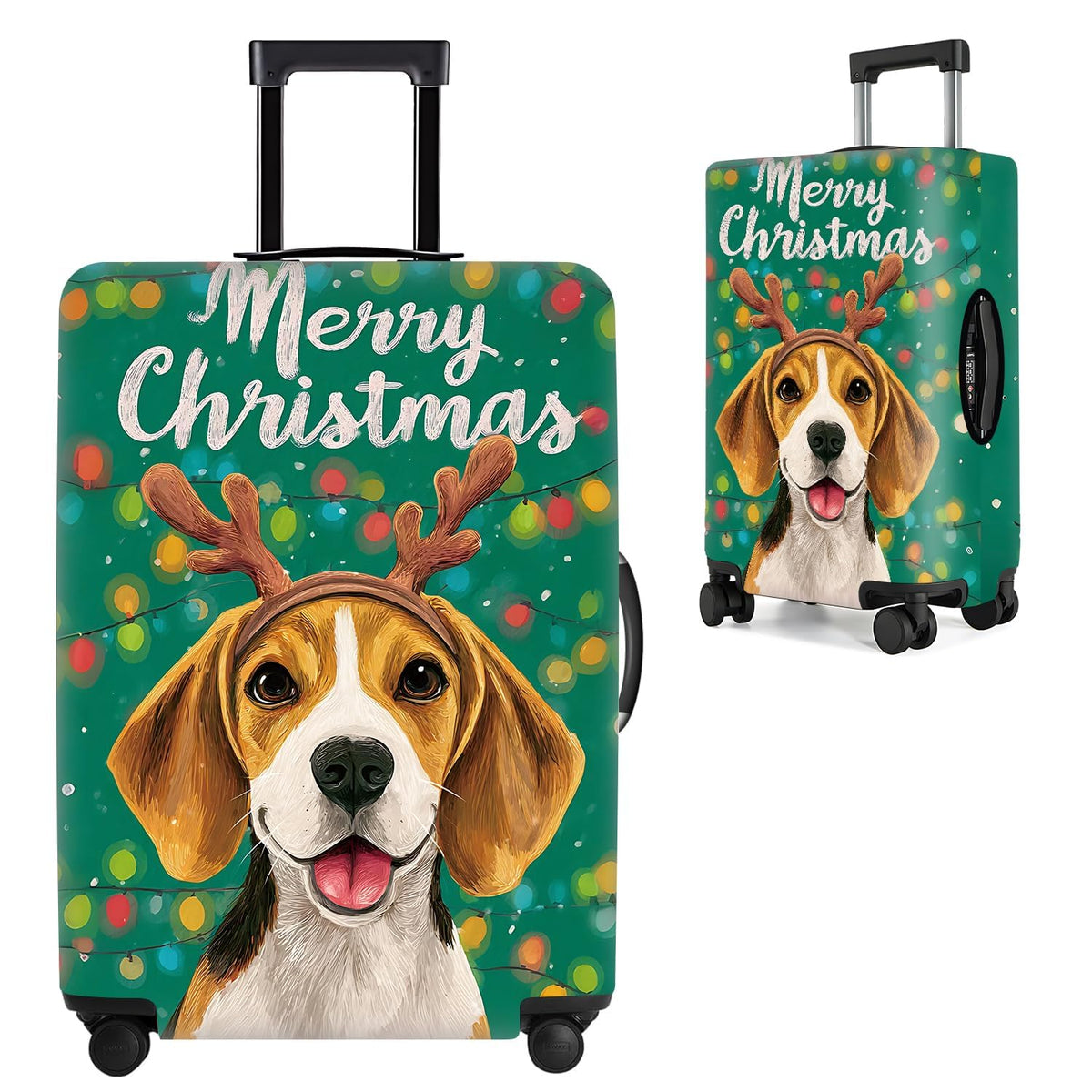 Cute Panda Luggage Cover – Bamboo Climbing Panda Suitcase Protector, Stretchable & Waterproof Travel Luggage Sleeve,M