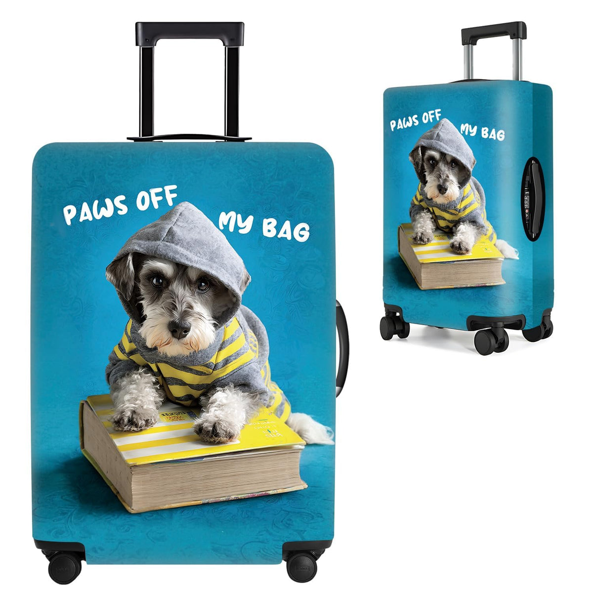 Cute Panda Luggage Cover – Bamboo Climbing Panda Suitcase Protector, Stretchable & Waterproof Travel Luggage Sleeve,M