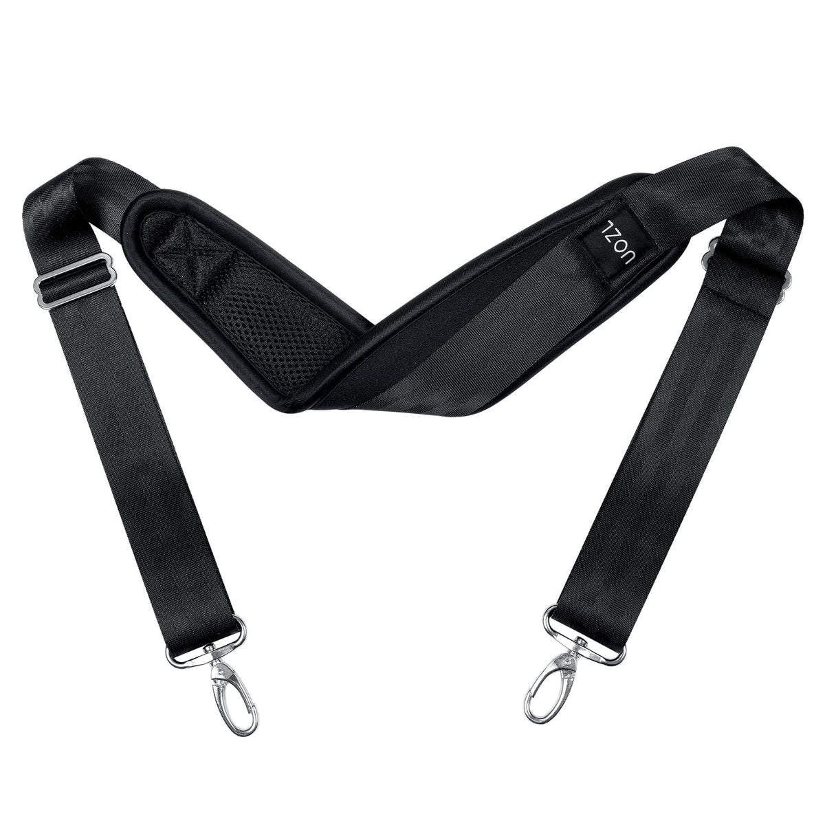 59 Inch Shoulder Straps, Soft with Ultra-Thick Fixed Shoulder Pad, Two Way Independently Adjustable Buckle Replacement Straps for Laptop Bag Messenger Bag Tool Bag Luggage,Black