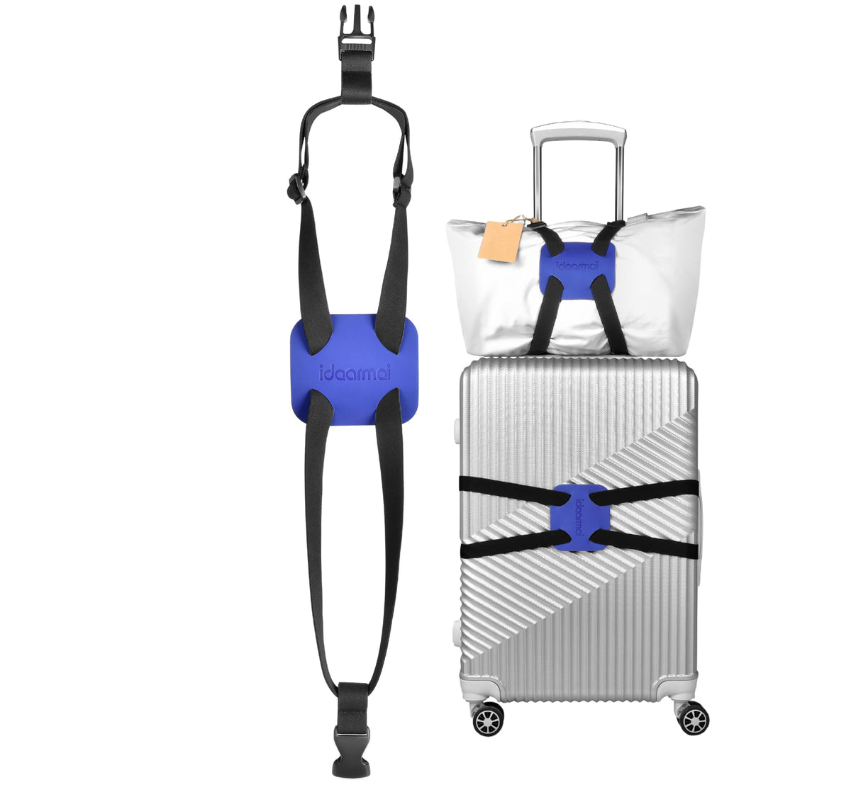 Luggage Straps Bag Bungee, Luggage Straps Suitcase Adjustable Belt,Add a Bag Easy to Travel Suitcase Elastic Strap Belt – (Black)