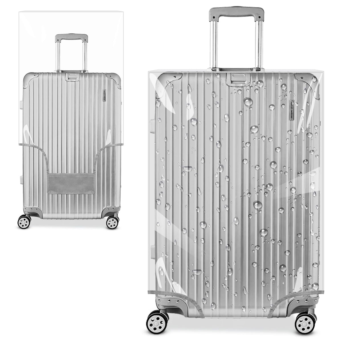 Yotako Clear PVC Suitcase Cover Protectors 30 Inch Luggage Cover Protectors for Wheeled Suitcase 30''