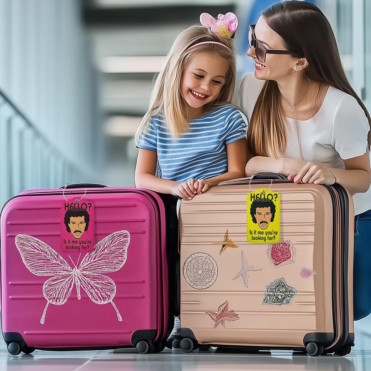 2 Pcs Funny Luggage Tag, Suitcase Tags with Privacy Flap and Metal Loop