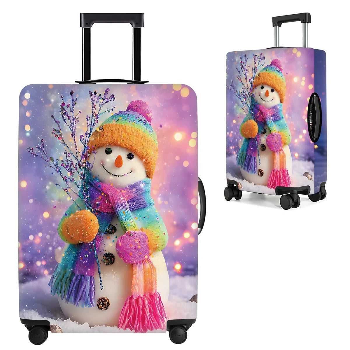 Cute Panda Luggage Cover – Bamboo Climbing Panda Suitcase Protector, Stretchable & Waterproof Travel Luggage Sleeve,M
