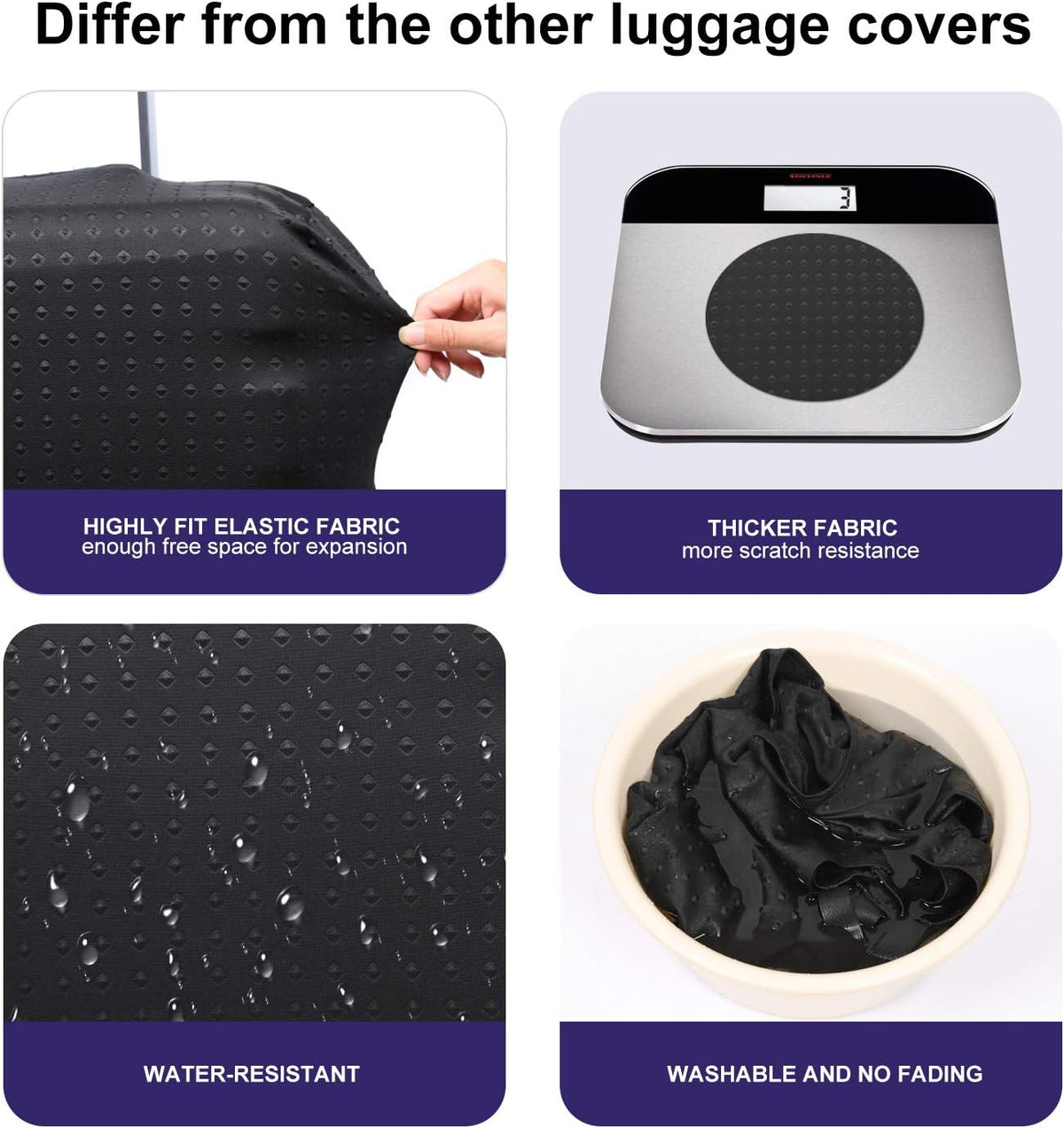 Travel Luggage Protector Suitcase Cover 22"-24" Suitcase Dust Cover Size M