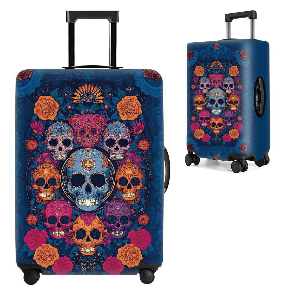Cute Panda Luggage Cover – Bamboo Climbing Panda Suitcase Protector, Stretchable & Waterproof Travel Luggage Sleeve,M