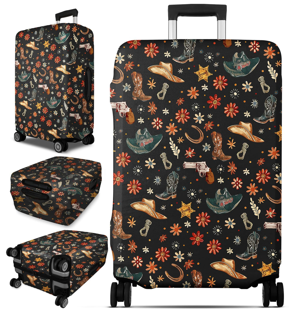Slohif Luggage Cover for Suitcase Tsa Approved Protector - Grey Cute Cat Striped Luggage Sleeve Medium Suit Case Cover Travel Stretch Baggage Case Protective Washable Fit 24-27 Inch