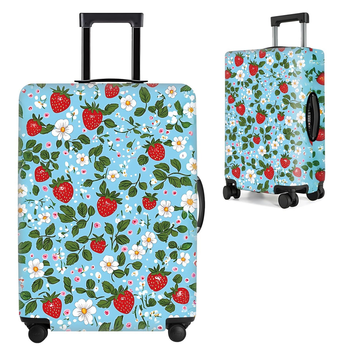 Cute Panda Luggage Cover – Bamboo Climbing Panda Suitcase Protector, Stretchable & Waterproof Travel Luggage Sleeve,M