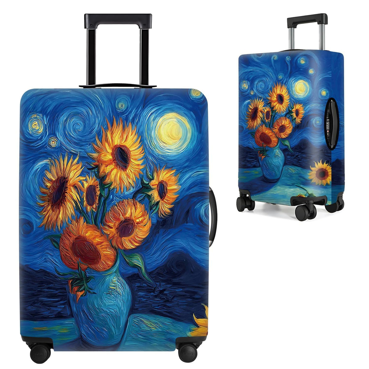 Cute Panda Luggage Cover – Bamboo Climbing Panda Suitcase Protector, Stretchable & Waterproof Travel Luggage Sleeve,M