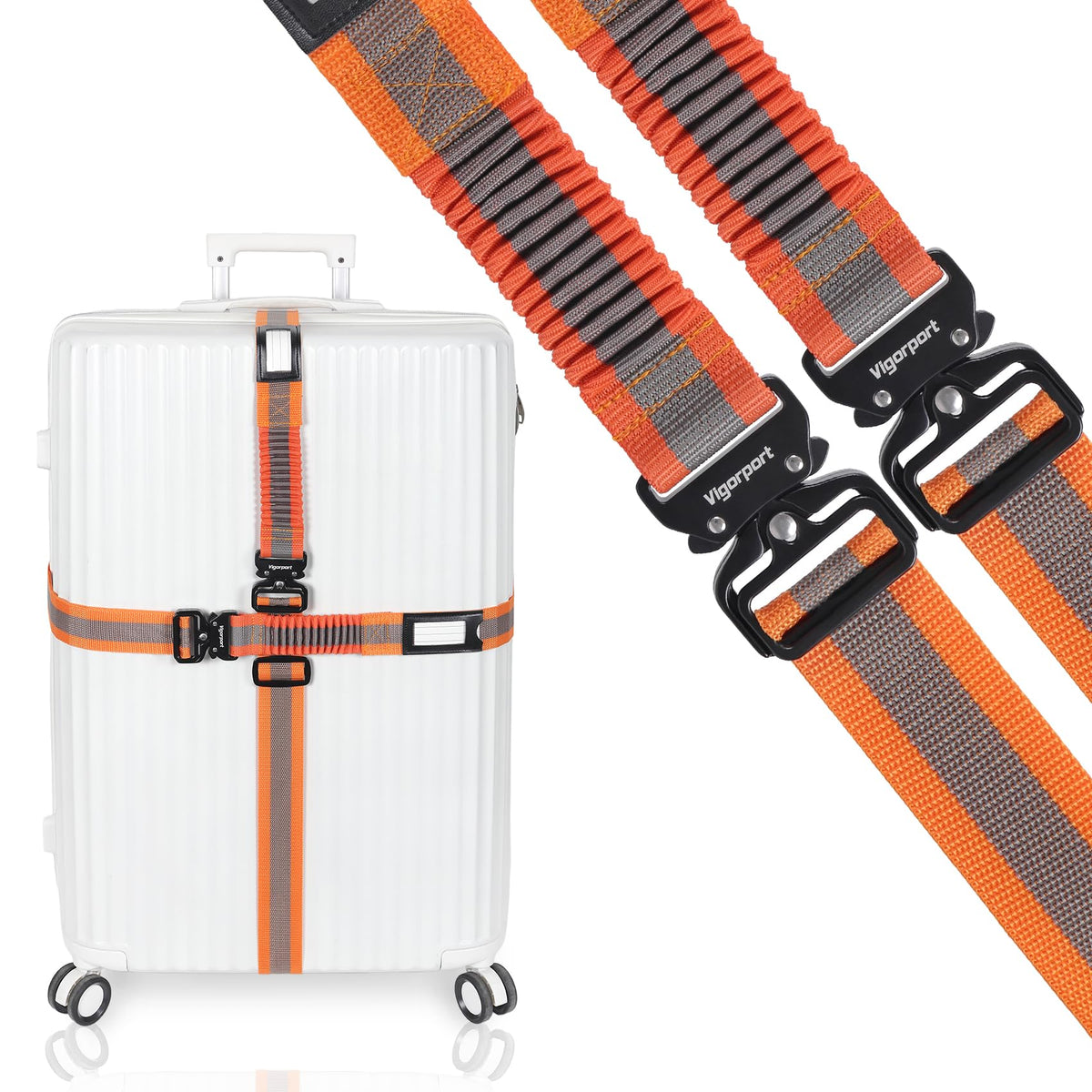 Vigorport Luggage Straps for Suitcases TSA Approved Suitcase Belt