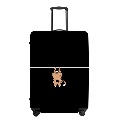Cute Penguin "Mine" Luggage Cover Set, Cartoon Animal Print Waterproof Suitcase Protector, Travel Accessories