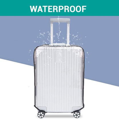 Tangaburu Clear Suitcase Cover - 20 24 26 28 30 Inch Waterproof PVC Suitcase Cover - Transparent Travel Suitcase Wrap - Protective Cover Case for Wheeled Luggage (30-Inch)