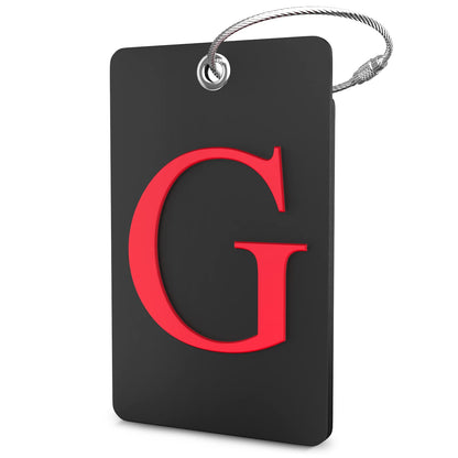 Shacke Luggage Tag for Suitcases – Initial Letter L, Bendable (Green)