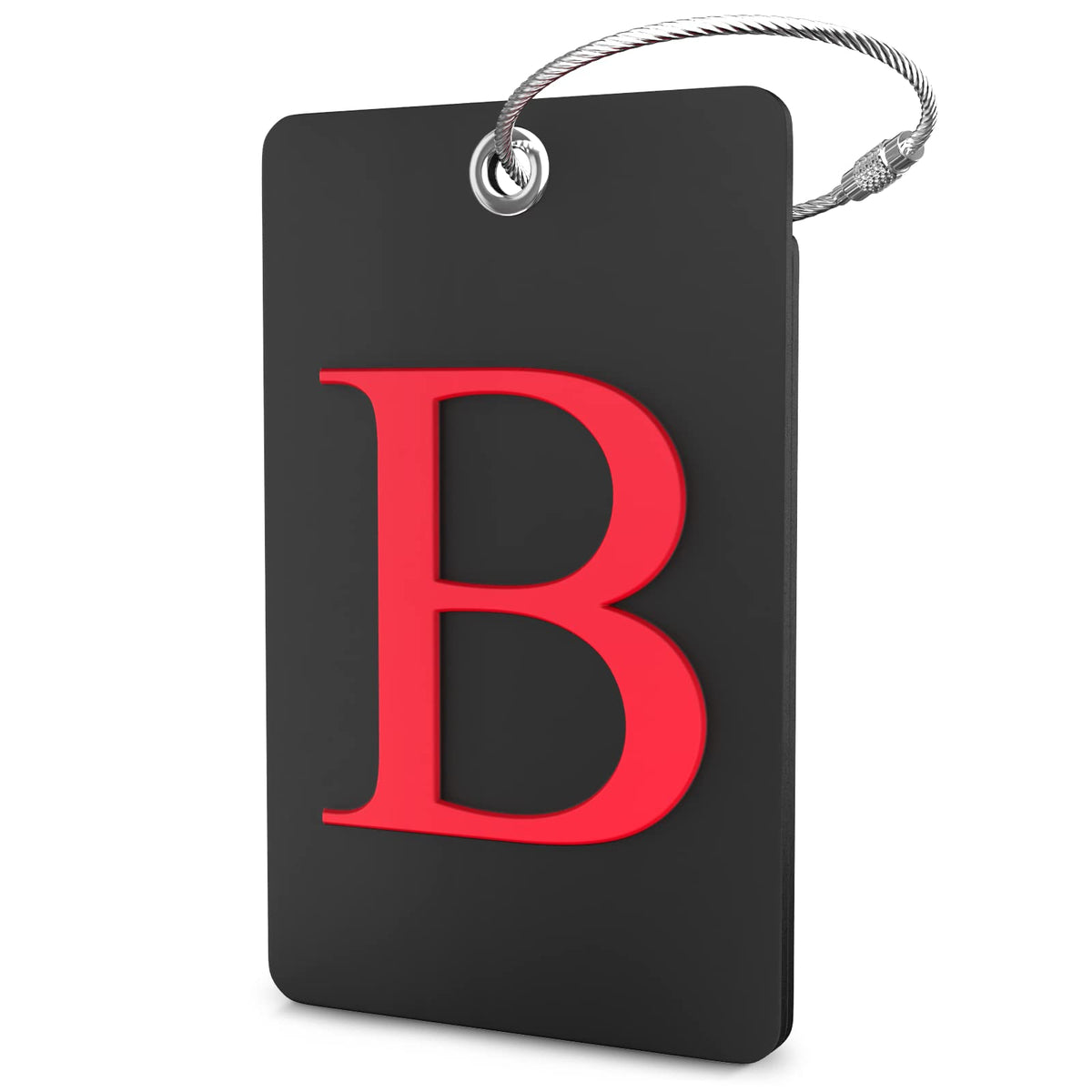 Shacke Luggage Tag for Suitcases – Initial Letter L, Bendable (Green)