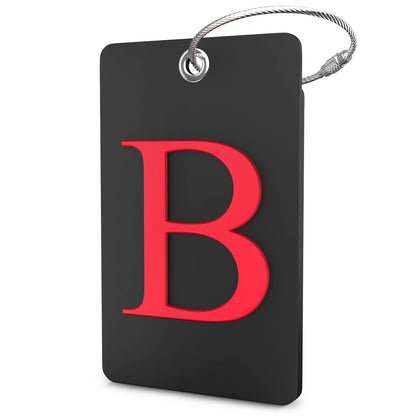 Shacke Luggage Tag for Suitcases – Initial Letter L, Bendable (Green)