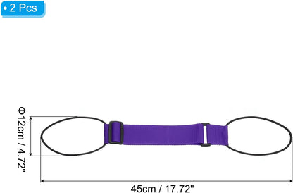 PATIKIL Luggage Straps Bag Bungee, 2 Pcs Suitcase Straps Adjustable Belt for Add a Bag Easy to Travel Elastic Strap Belt Handle Handbag Backpack, Purple