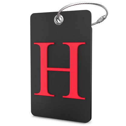 Shacke Luggage Tag for Suitcases – Initial Letter L, Bendable (Green)