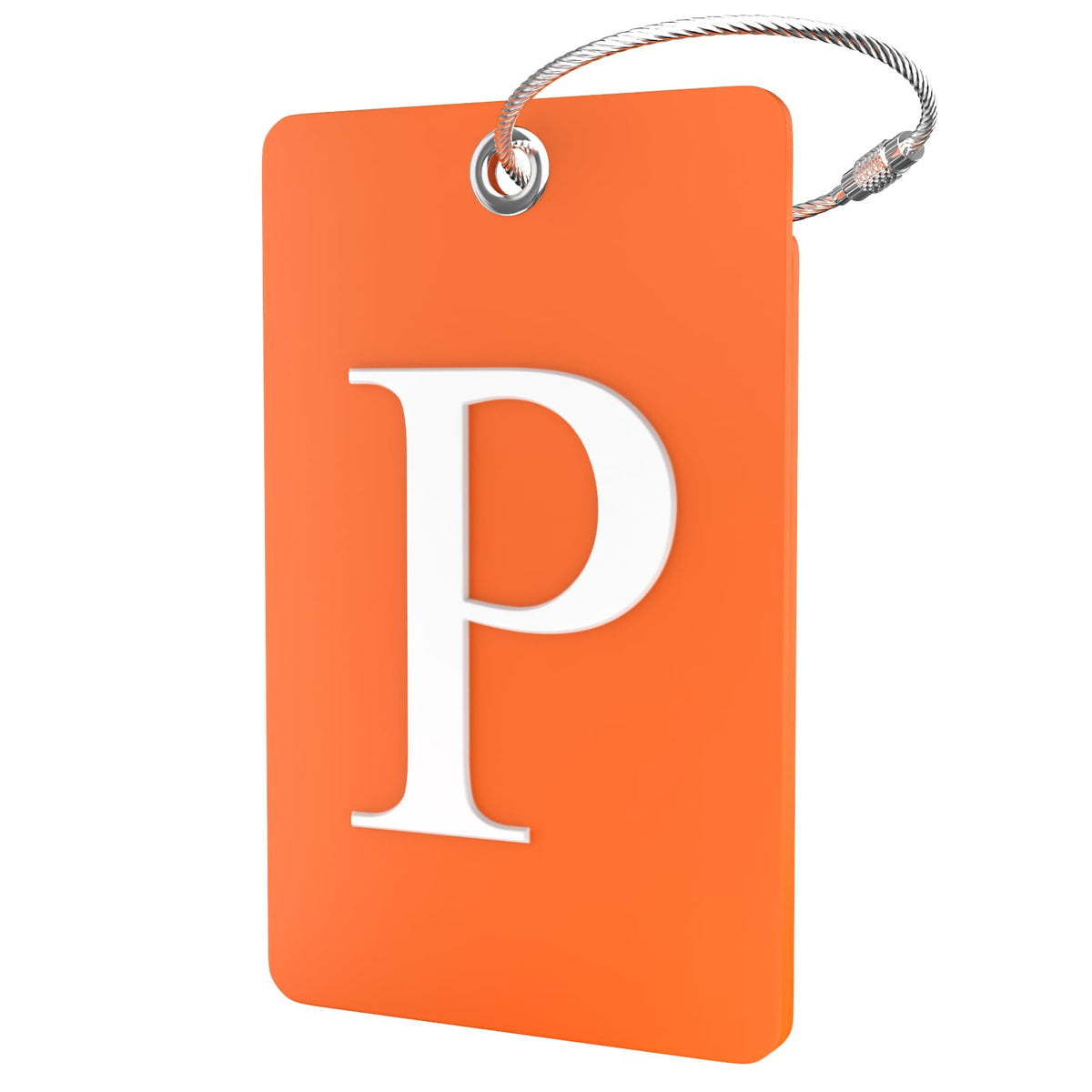 Shacke Luggage Tag for Suitcases – Initial Letter L, Bendable (Green)