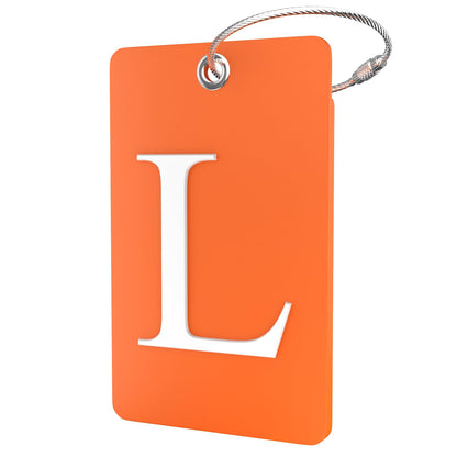 Shacke Luggage Tag for Suitcases – Initial Letter L, Bendable (Green)