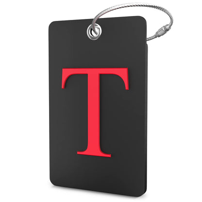 Shacke Luggage Tag for Suitcases – Initial Letter L, Bendable (Green)