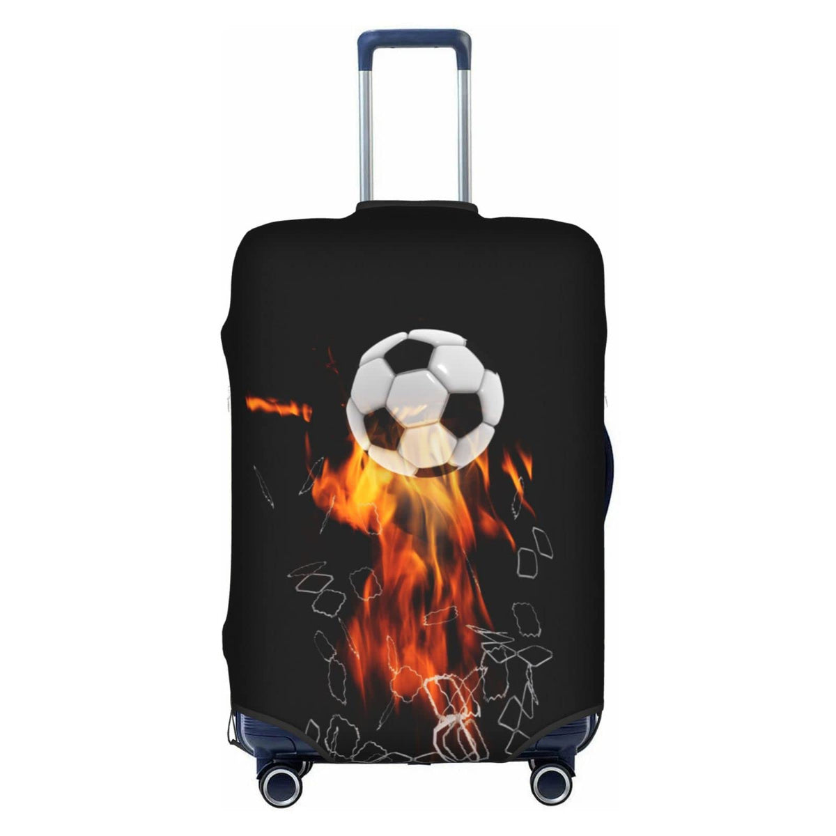 Tropical Beach Palm Tree Luggage Cover, Washable Elastic Baggage Protector, Anti-scratch Double-sided Zipper Closure for 25-28 Inch Wheeled Suitcase