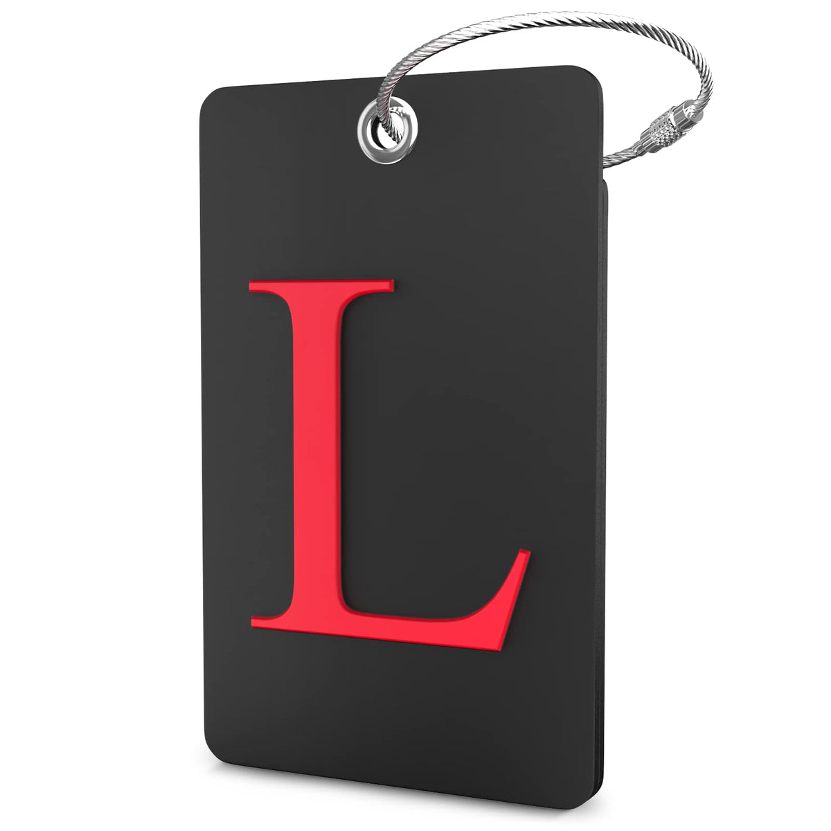 Shacke Luggage Tag for Suitcases – Initial Letter L, Bendable (Green)