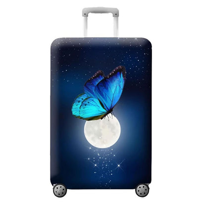 MosaiRudo Thicker Luggage Cover Elastic Suitcase Cover Protector Fits 18-32 Inch Suitcase Travel Accessories (World Map, M)