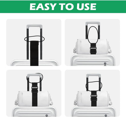 7 Pack Multi Use Adjustable Luggage Connector Straps, Strong Sturdy Elastic Durable Straps,Waterproof Hands-Free Travel Essential for Multiple Suitcases, Secure Stacking, Add-a-Bag